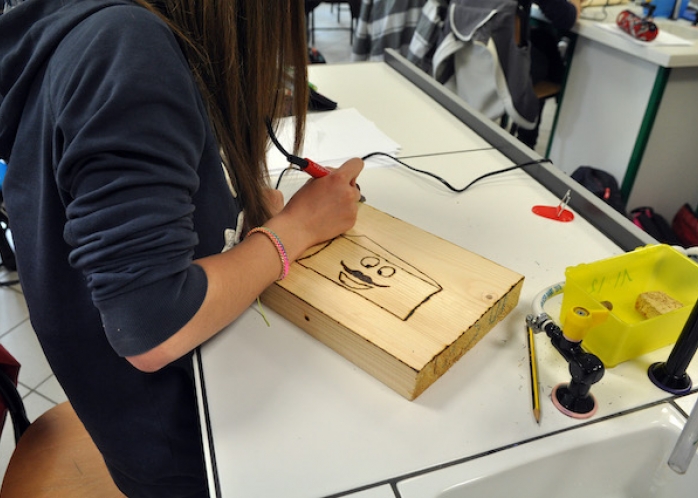 Animation pyrogravure